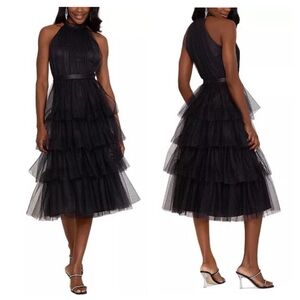 NWT Betsy & Adam Tiered Tulle Dress 10